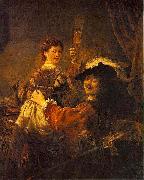 Rembrandt and Saskia pose as The Prodigal Son in the Tavern REMBRANDT Harmenszoon van Rijn